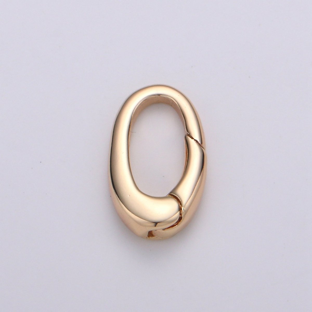 18k Gold Filled Small Push Gate Oval Clasp, Spring gate Clasp, 13x8mm WHOLESALE Supply L-007