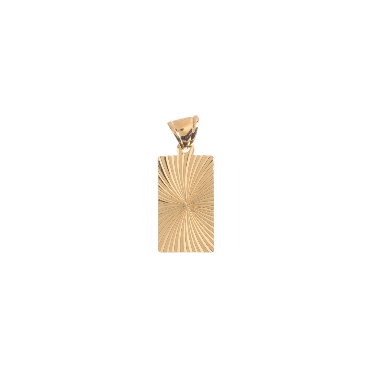 18K Gold Filled Square, Plate, Frame Bar Shine, Bright Necklace Pendant Charm Bead Bails Findings for Jewelry Making H-759