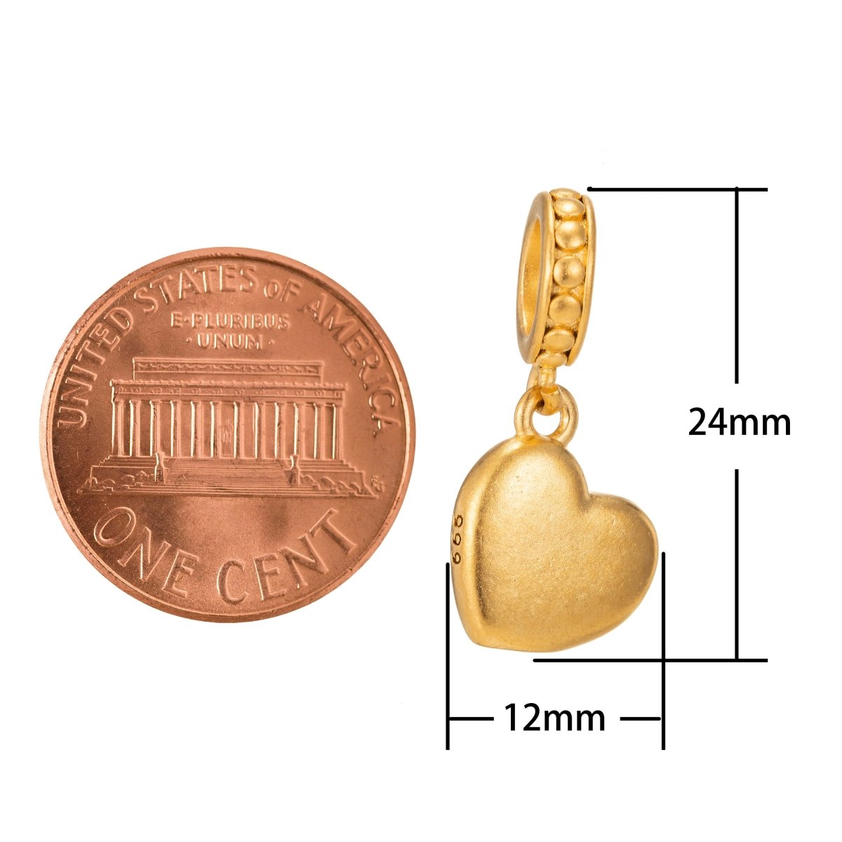 18k Gold Filled Tiny Heart Charms, Gold Puff Heart Charm, Mini Heart Charms, Bracelet Necklace Jewelry Making Supplies I-238