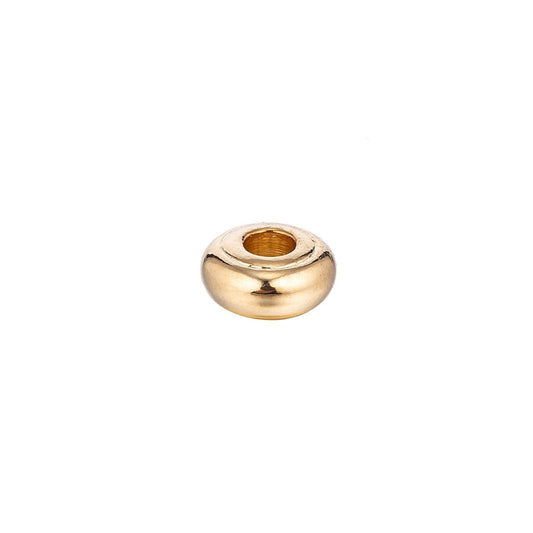 18K Gold Filled Tiny Small Donut Ring Shaped Spacer Bead Findings Connector | B-042