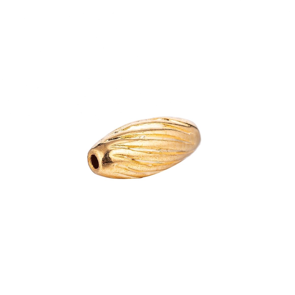 18K Gold Filled Tiny Small Rice Beads Textured Spacer | B-031