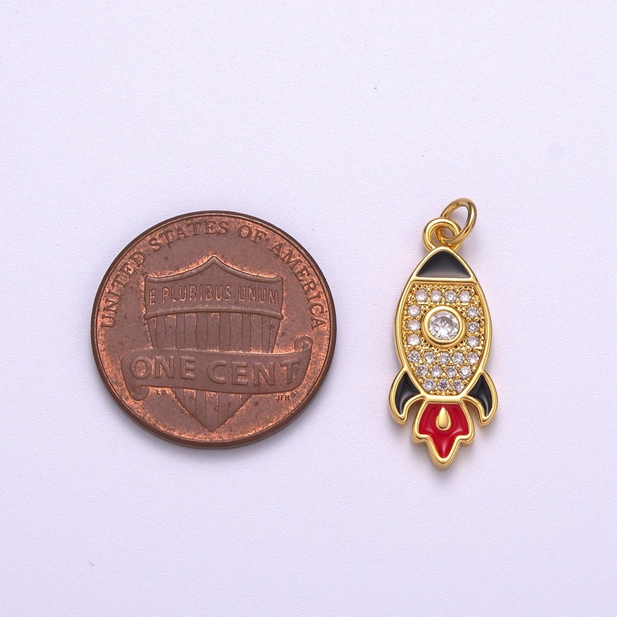 18K Gold Filled To The Moon Rocket Emoji Charm Stocks, Game Stop Stonks Funny Gift For Her, Day Trader Fintwit Woman Girl Supply M-744