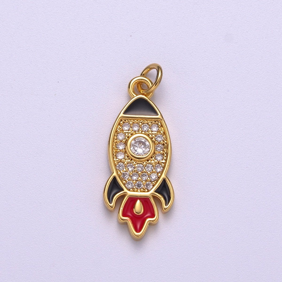 18K Gold Filled To The Moon Rocket Emoji Charm Stocks, Game Stop Stonks Funny Gift For Her, Day Trader Fintwit Woman Girl Supply M-744