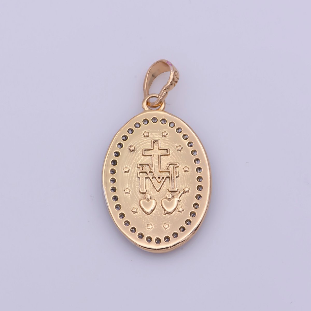 18k Gold Filled Virgin Mary Pendant, Virgin of Guadalupe, Our Lady Guadalupe, Religious / Dije de Guadalupe Medallion Charm N-1447