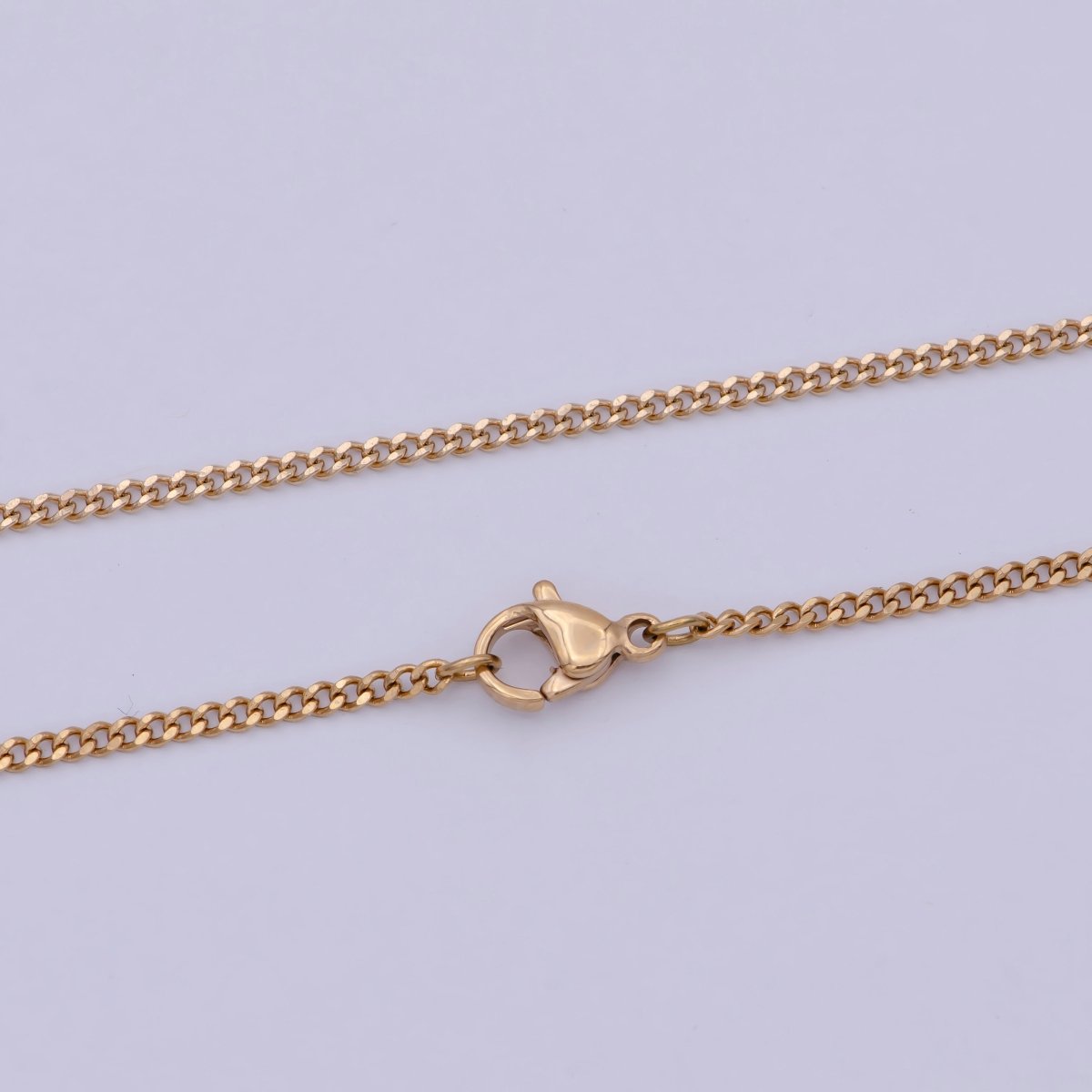 18k Gold Plated Chain, Curb Chain, Cuban Chain Necklace, Stacked Gold Chains, Gold Chain Necklace for Woman, Cuban Link | WA-765 Clearance Pricing