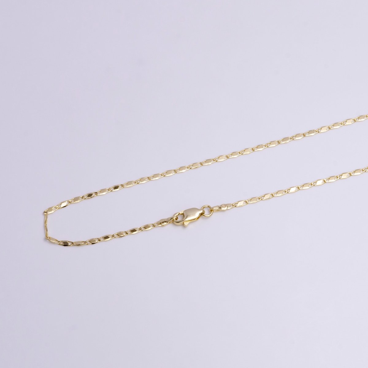 1.8mm Unique Mariner Tilt 18 Inch Layering Chain Necklace | WA-1901 Clearance Pricing