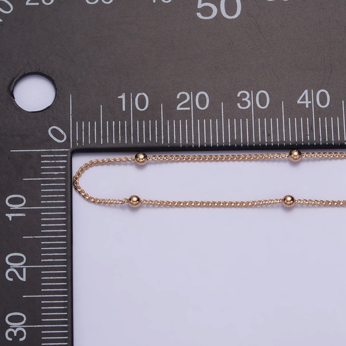 19.5 Inch Satellite Chain 18K Gold Filled Dainty Ball Link Chain Necklace | WA-1604 Clearance Pricing