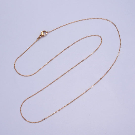 19.5'' Ready to Use 18K Gold Filled Thin Rolo Necklace Chain Layering Cable Chain Dainty Necklace For Pendant Charm Necklace Making | WA-1605 Clearance Pricing