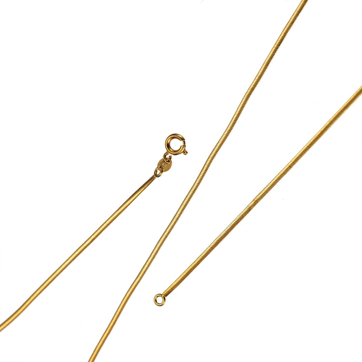 19.6 inch Cocoon Necklace Chain, 24K Gold Plated Finished Cocoon Necklace Chain, Dainty 1.5mm Cocoon Necklace w/ Spring Ring | CN-471