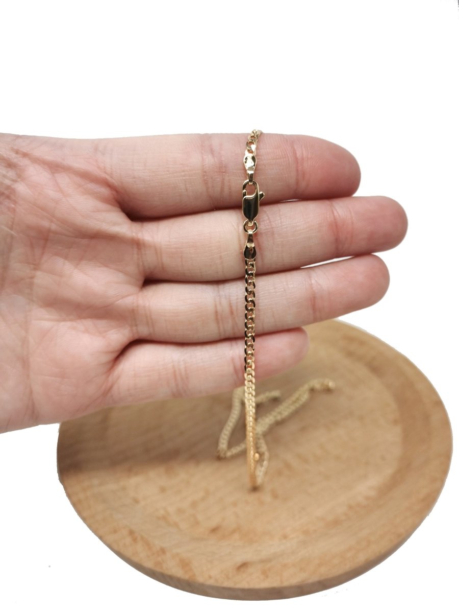 19.6" Ready To Use Layering Curb Necklace, 18K Gold Plated Cuban Curb Necklace Chain, Chain For Pendant & Charm Making, Dainty 3mm Curb Necklace w/Lobster Clasps | CN-577  Clearance Pricing