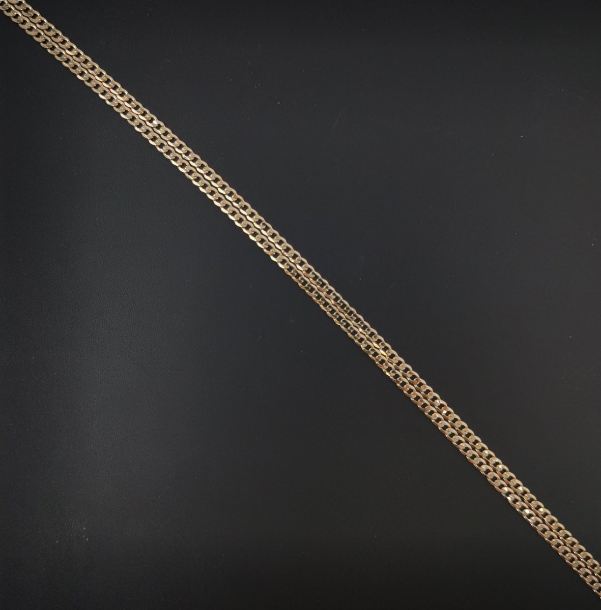 19.6" Ready To Use Layering Curb Necklace, 18K Gold Plated Cuban Curb Necklace Chain, Chain For Pendant & Charm Making, Dainty 3mm Curb Necklace w/Lobster Clasps | CN-577  Clearance Pricing