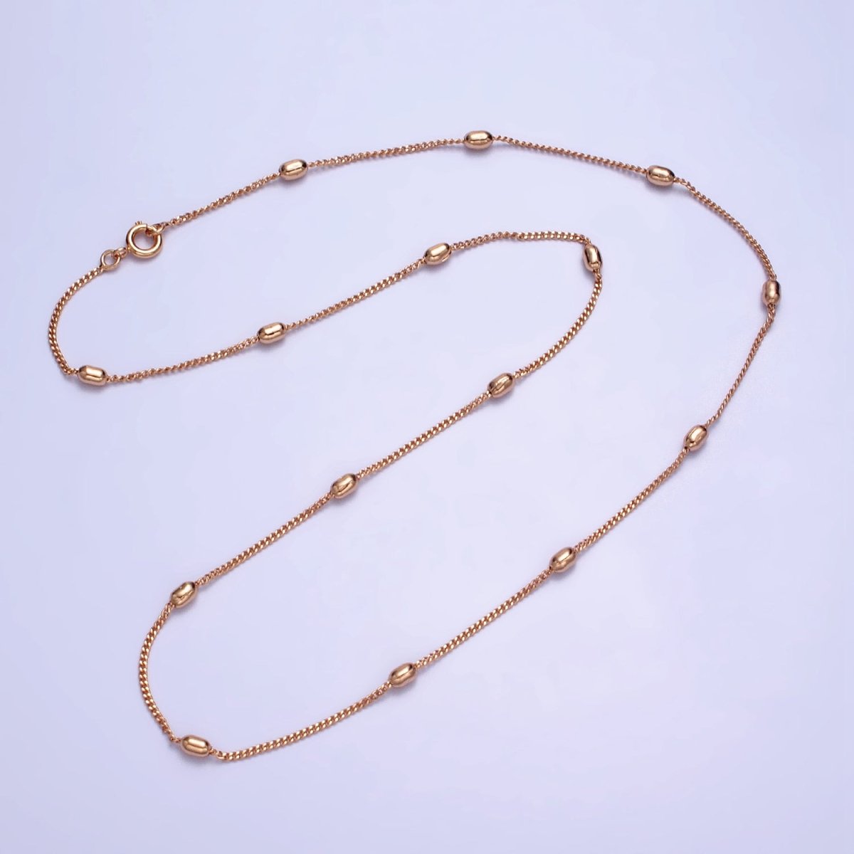 19.75 Inch Satellite Chain 18K Gold Filled Dainty Beaded Chain Necklace | WA-1602 Clearance Pricing