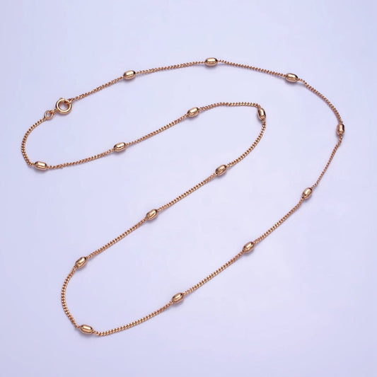 19.75 Inch Satellite Chain 18K Gold Filled Dainty Beaded Chain Necklace | WA-1602 Clearance Pricing