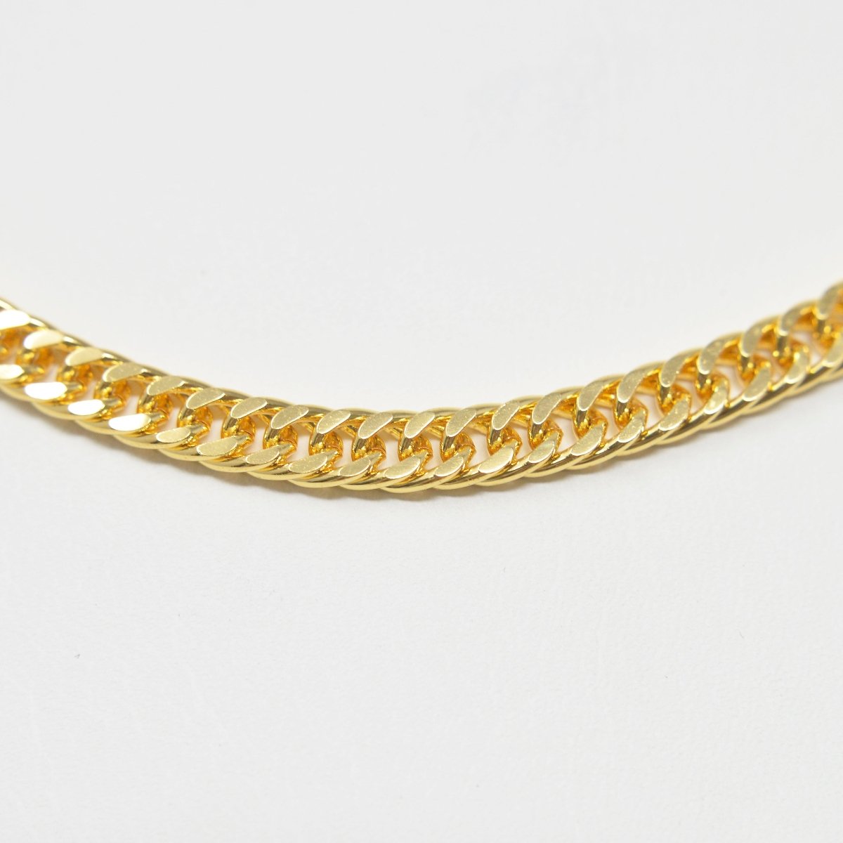 19.8 inch Curb Chain Necklace, 24K Gold Plated Curb Finished Necklace For Jewelry Making, 4mm Curb Necklace w/ Lobster Clasps | CN-993  Clearance Pricing