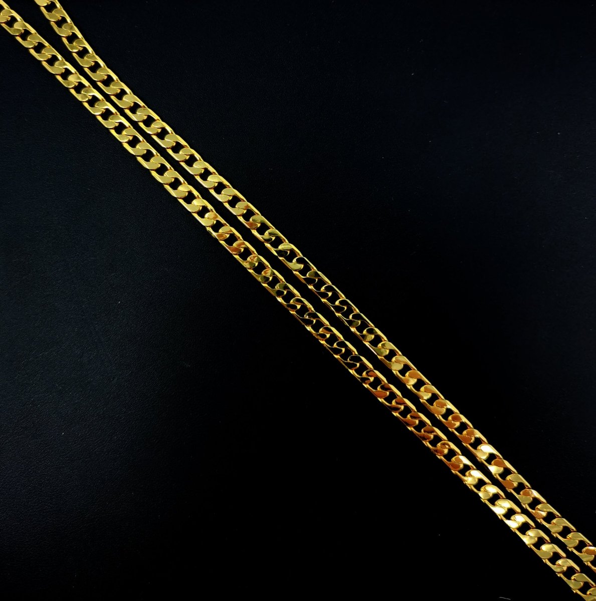 19.9 inch Curb Chain Necklace, 24K Gold Plated Finished Necklace For Jewelry Making, 4.2mm Width Curb Necklace w/ Lobster Clasps | CN-965  Clearance Pricing