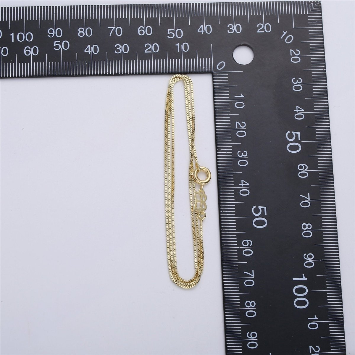 1mm Dainty Box Chain 18 Inch Layering Necklace | CN-533  Clearance Pricing
