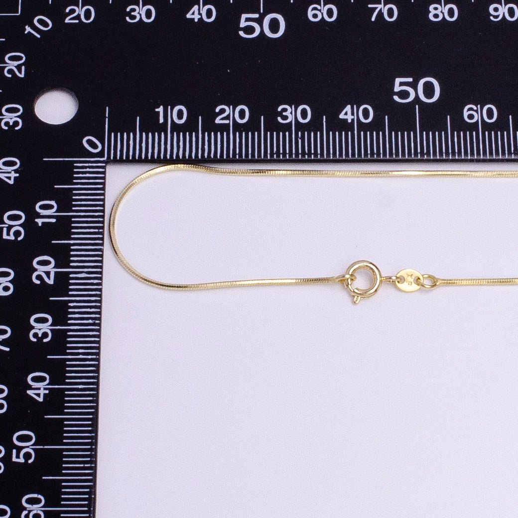 1mm Dainty Snake Chain 18 Inch Layering Necklace | WA-1742
