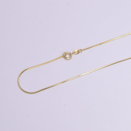 1mm Dainty Snake Chain 18 Inch Layering Necklace | WA-1742
