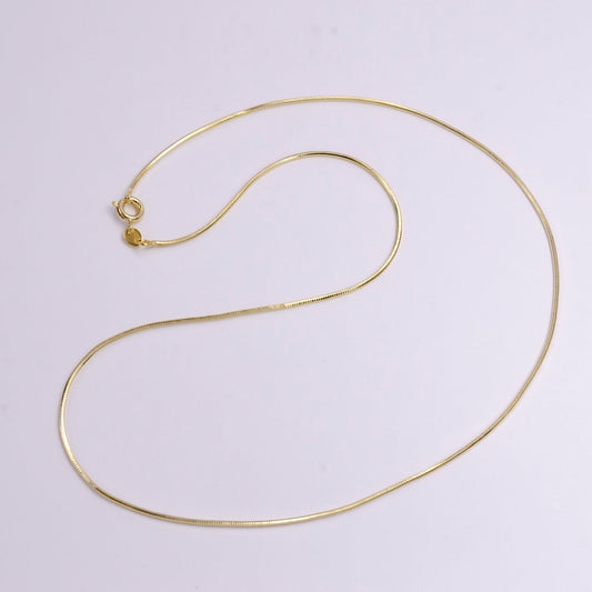1mm Omega Cocoon Dainty 18 Inch Chain Layering Necklace w. Spring Ring | WA-1905 Clearance Pricing