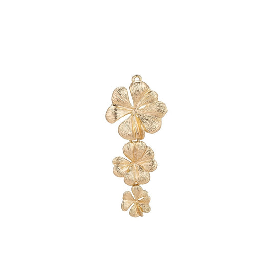 1pc Gold Filled Flowers Necklace Pendant Charm Bead Bails Findings for Jewelry Making Dangle Necklace Pendant E-464