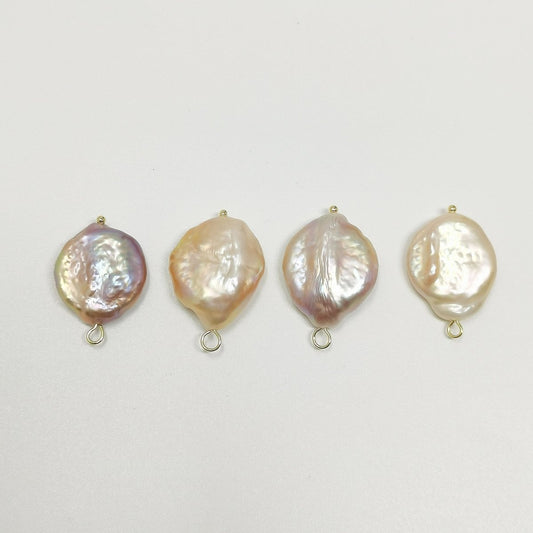 1pc Keishi Pearl Freeform Baroque pearl charms, Fresh water Pearl charms, Round Nugget pearl charm Bracelet Necklace Earring Charm