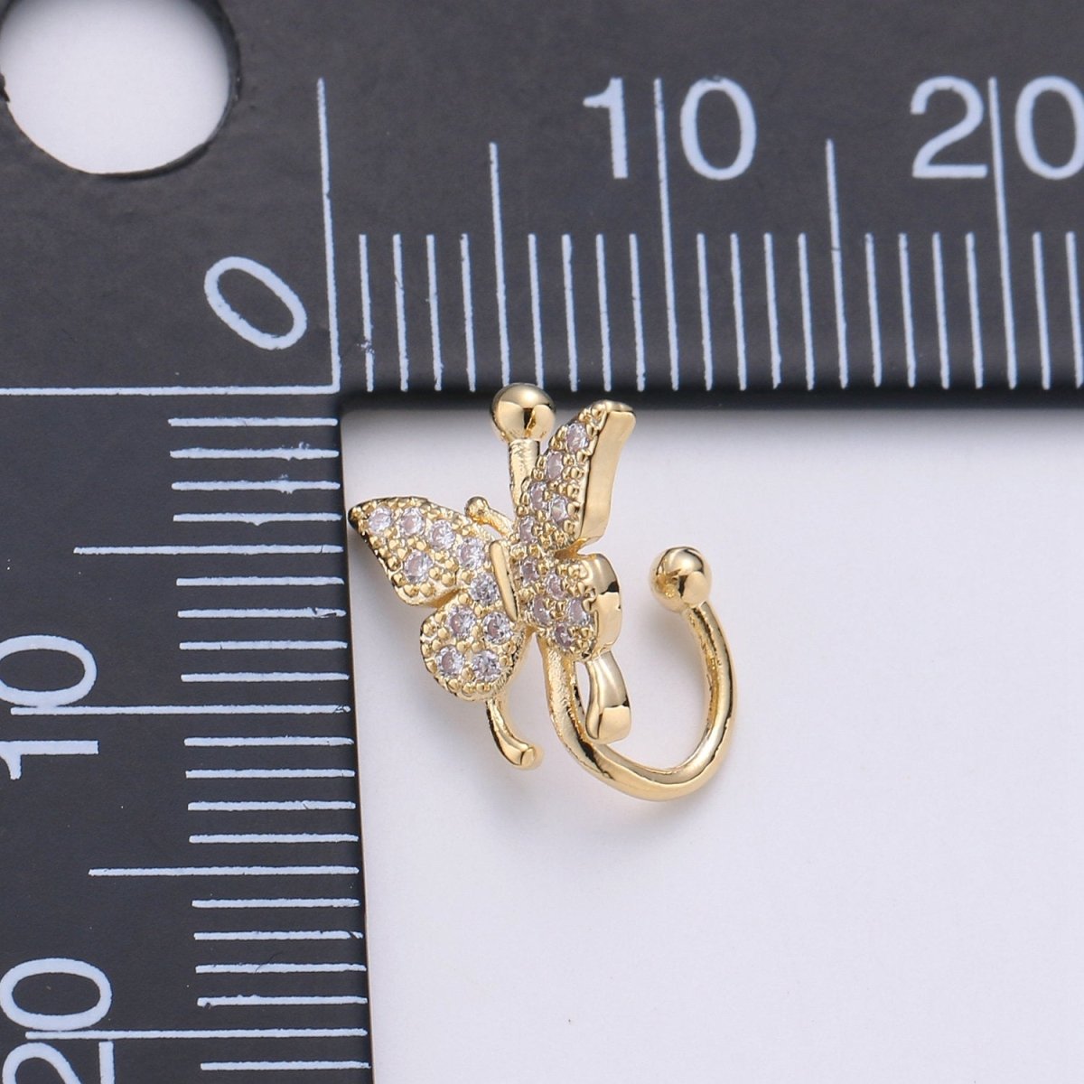 1x Butterfly Ear Cuff Ear Wraps - Butterfly Jewelry - Fake Pierced Earrings - Fake Piercing - Gifts For Teens -Teenage Girl Gift Idea, AI-117