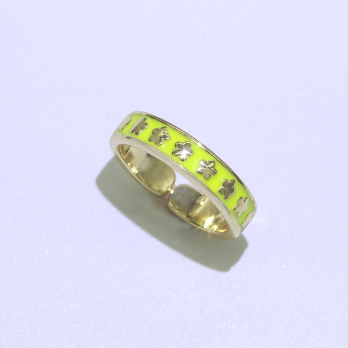1x Dainty Colorful Enamel Ring Multicolor Enamel Band Star Ring Stacking Open Ring Adjustable Ring Yellow Teal Pink Green White Neon Ring O-387 ~ O-394