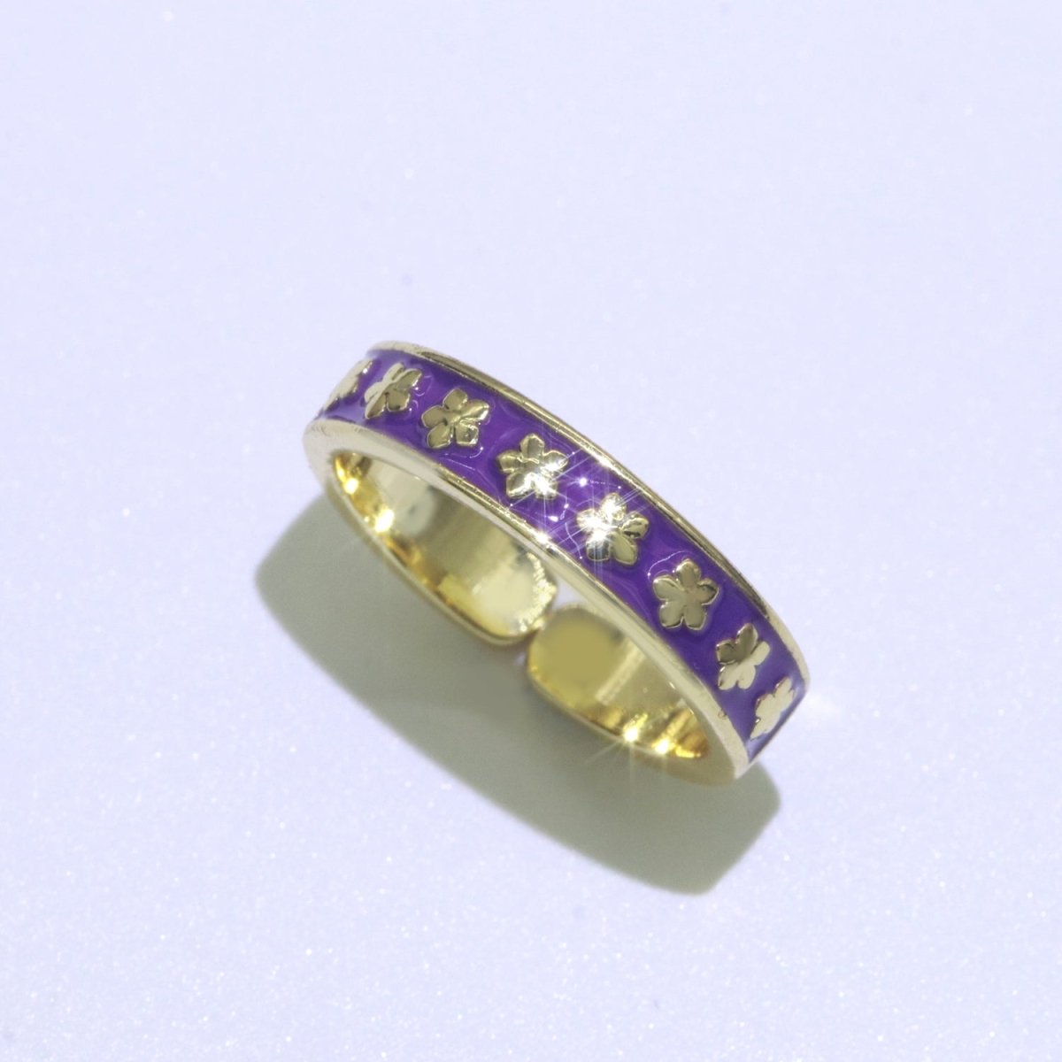 1x Dainty Colorful Enamel Ring Multicolor Enamel Band Star Ring Stacking Open Ring Adjustable Ring Yellow Teal Pink Green White Neon Ring O-387 ~ O-394