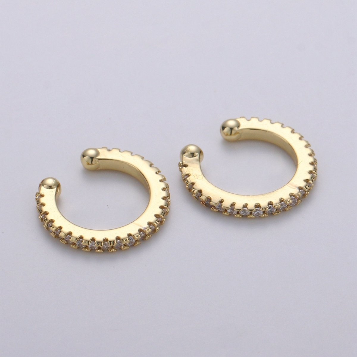 1x Minimalist Gold ear cuff, Cubic cz gold ear cuff, Dainty ear cuff gold, Non pierced ear cuff, Conch ear cuff, cz gold wrap earring AI-118
