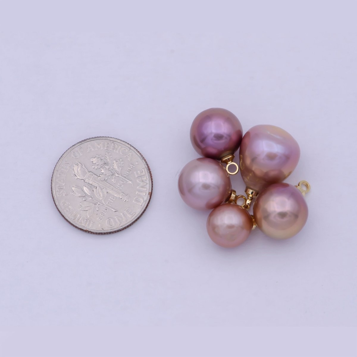 1x Natural fresh water pearl bead. 9-12mm Freeform Round Shape. Gorgeous natural purple pink color fresh water pearl bead High Quality X-722