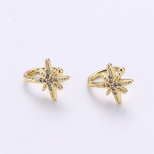 1x Star Gold Filled Earring Simple Ear Cuff, delicate ear cuff, ear cuff no piercing, gold ear cuff, ear cuff, gold ear cuff AI-132