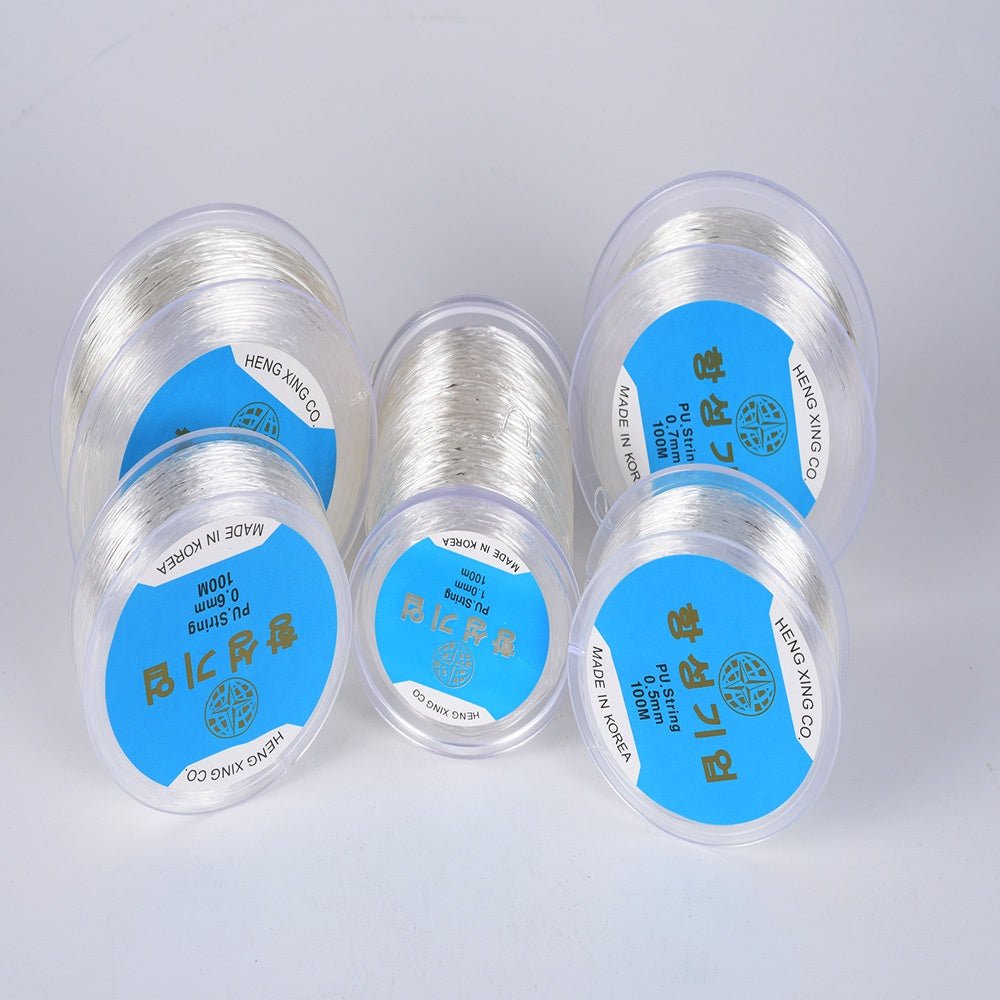 1x Transparent Stretchy String 10 meter for DIY Jewelry Making High Quality Strong Best Stretch Cord for Bead Bracelet, Necklace, Phone Strap Made in Korea