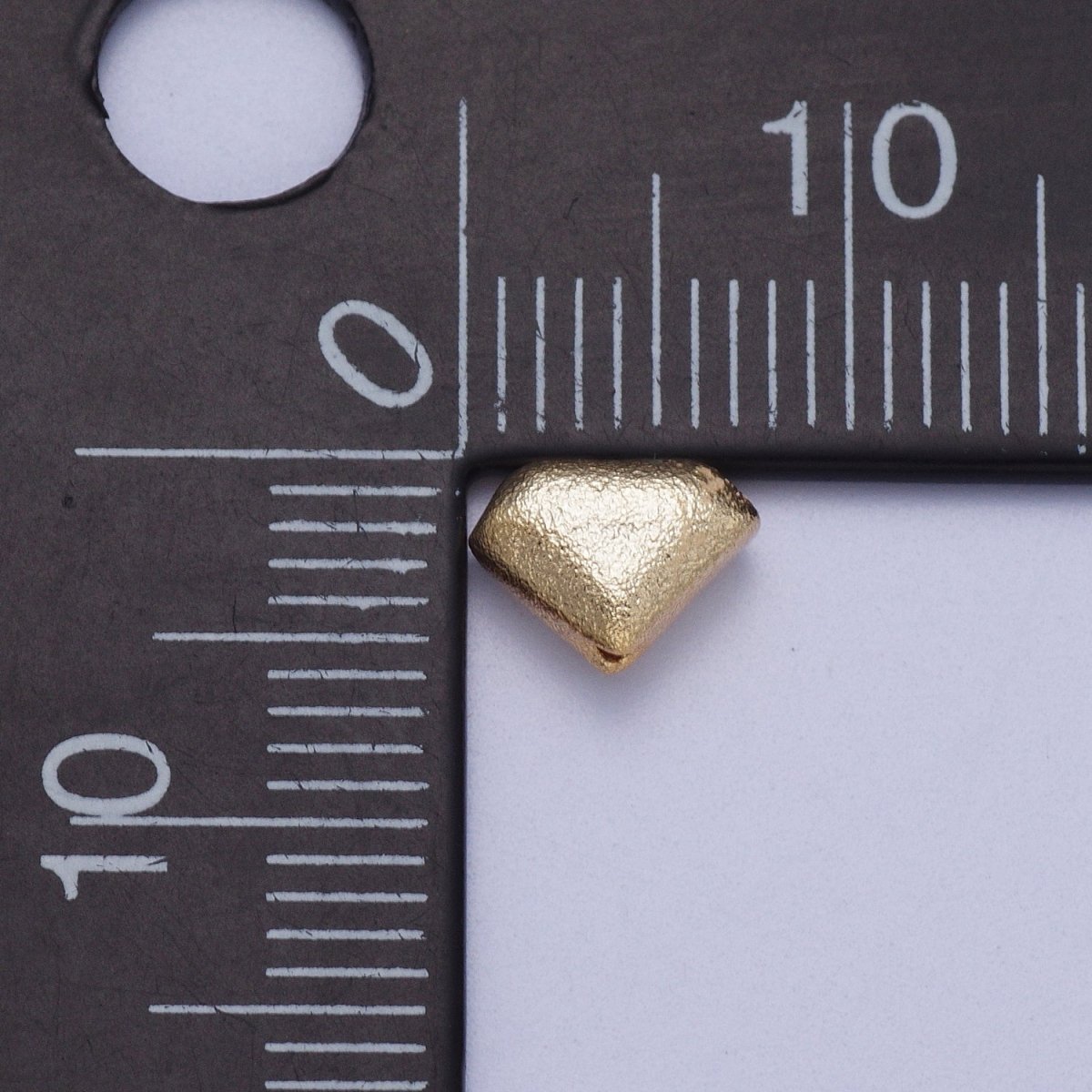 20 Pieces Diamond Shaped Matte Gold Geometric Bead | B-427