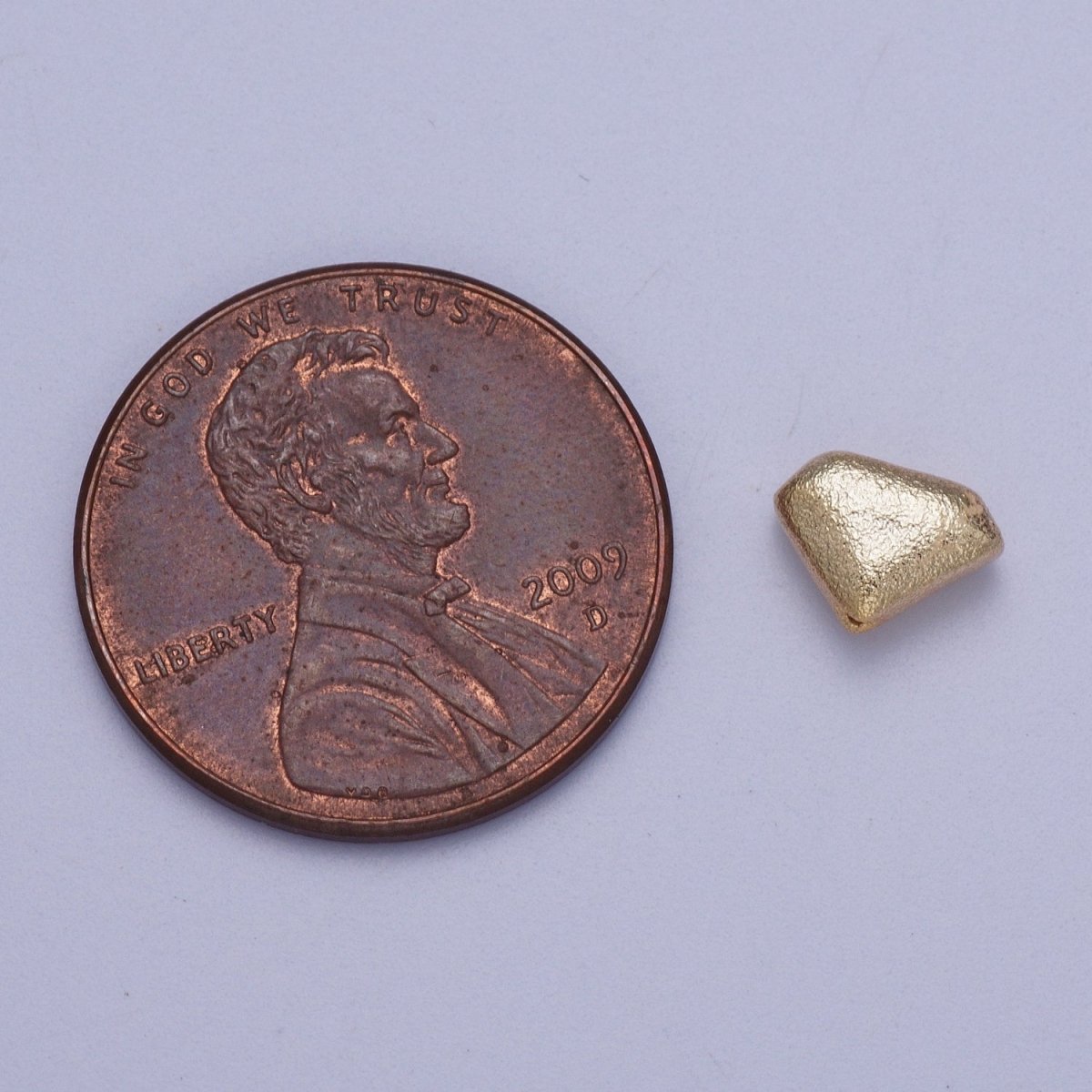 20 Pieces Diamond Shaped Matte Gold Geometric Bead | B-427