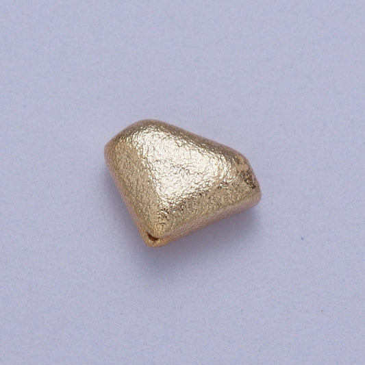 20 Pieces Diamond Shaped Matte Gold Geometric Bead | B-427