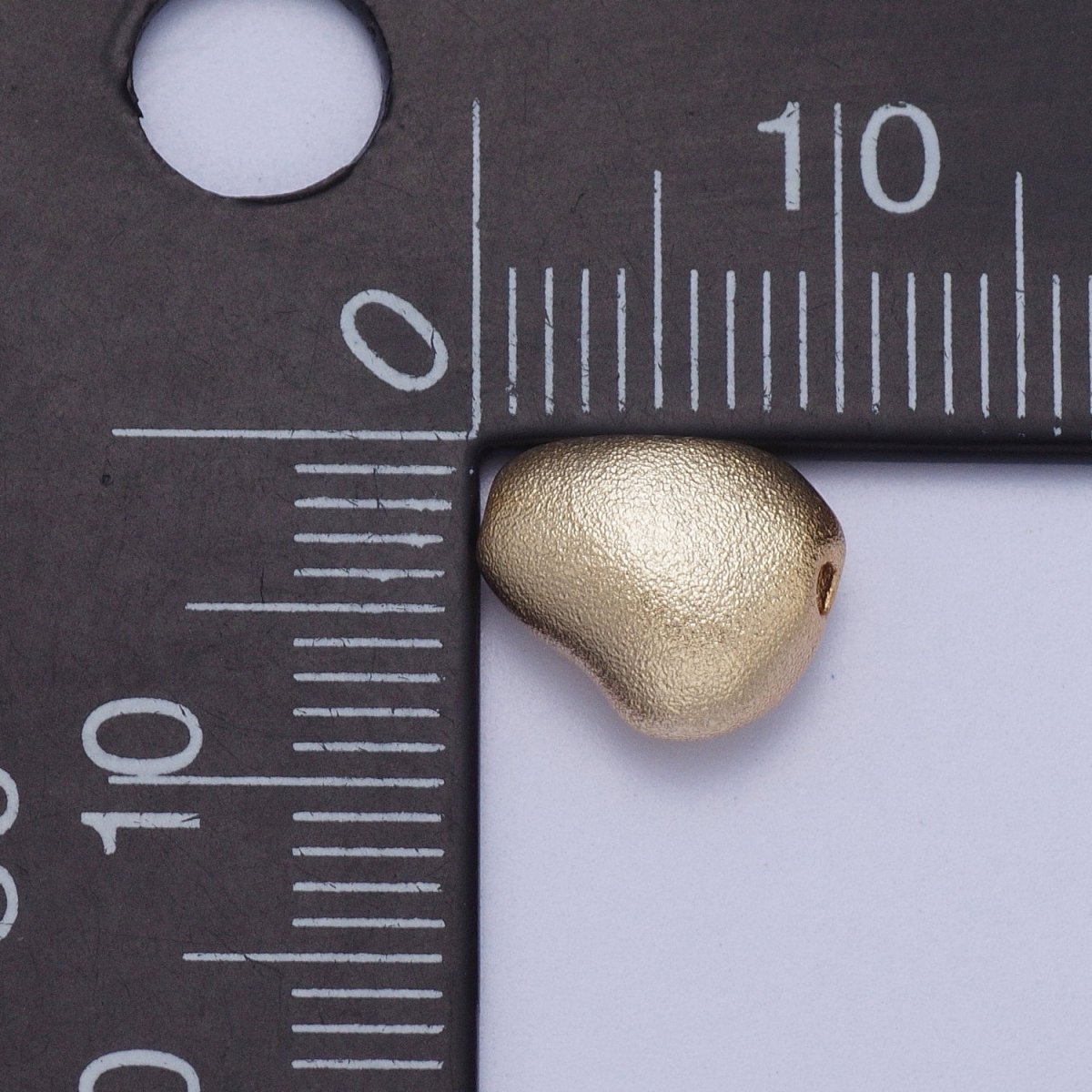 20 Pieces Geometric Bean Matte Gold Abstract Bead | B-443