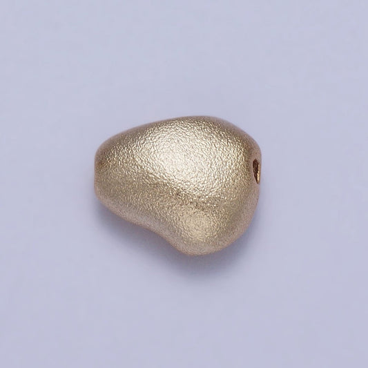 20 Pieces Geometric Bean Matte Gold Abstract Bead | B-443