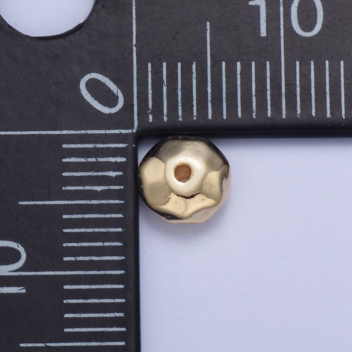 20 Pieces Pack 6mm Round Abstract Geometric Spacer Beads Jewelry Making in Gold & Silver | W-932 W-933