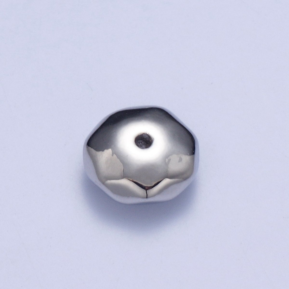 20 Pieces Pack 8mm Round Dented Geometric Spacer Bead Jewelry Making in Gold & Silver | W-930 W-931
