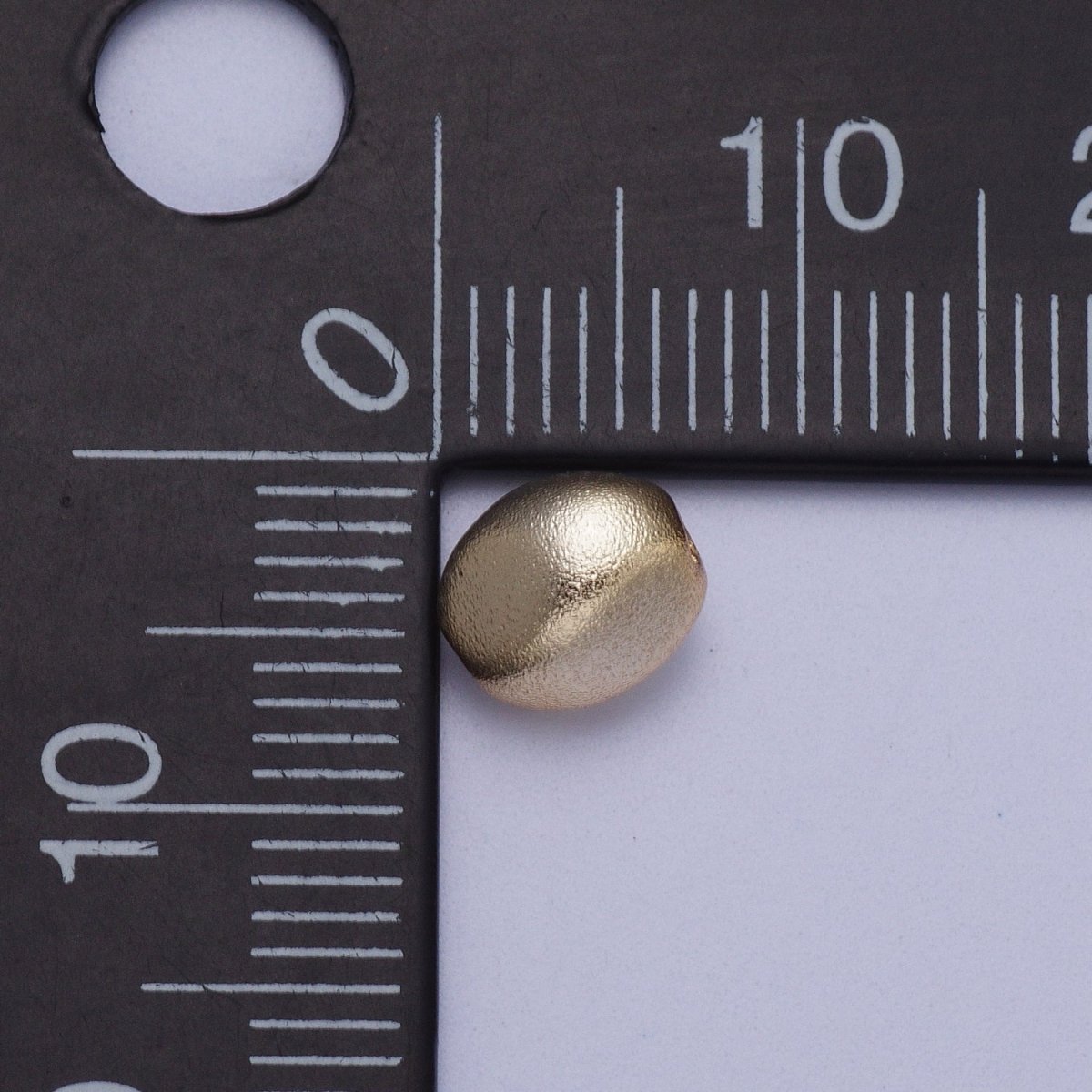 20 Pieces Rectangular Long Matte Gold Geometric Bead | B-436
