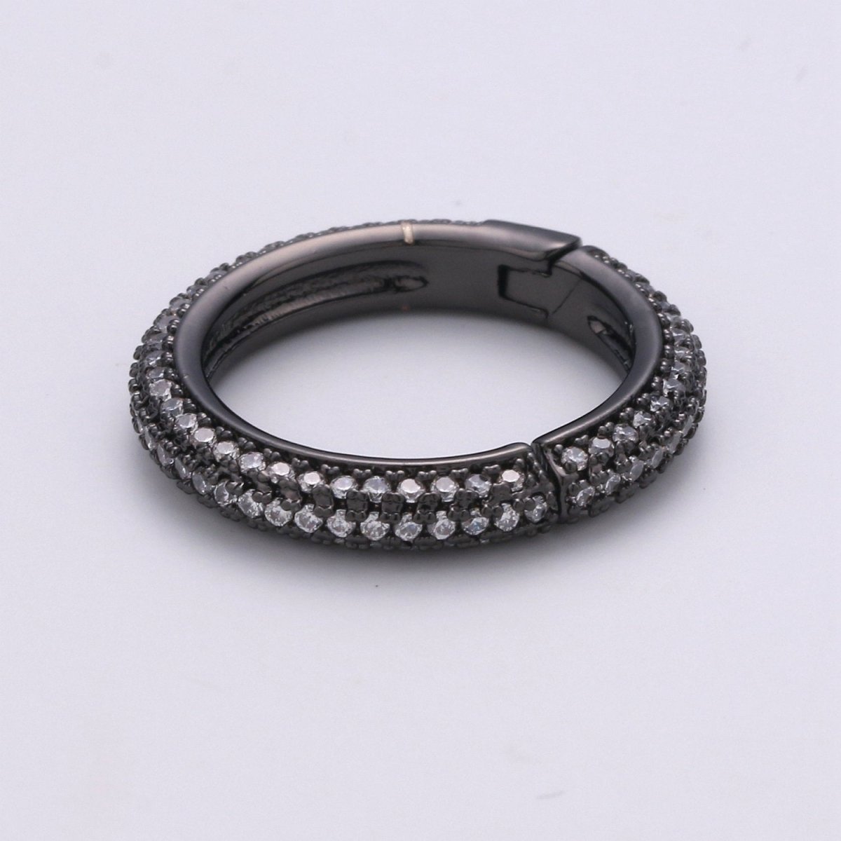 20mm Gold Micro Pave Spring Buckle Metal Snap Clasp Spring gate ring, Trigger Round Ring, Push Snap Hook for Jewelry Fashion Supply K-904 - K-907
