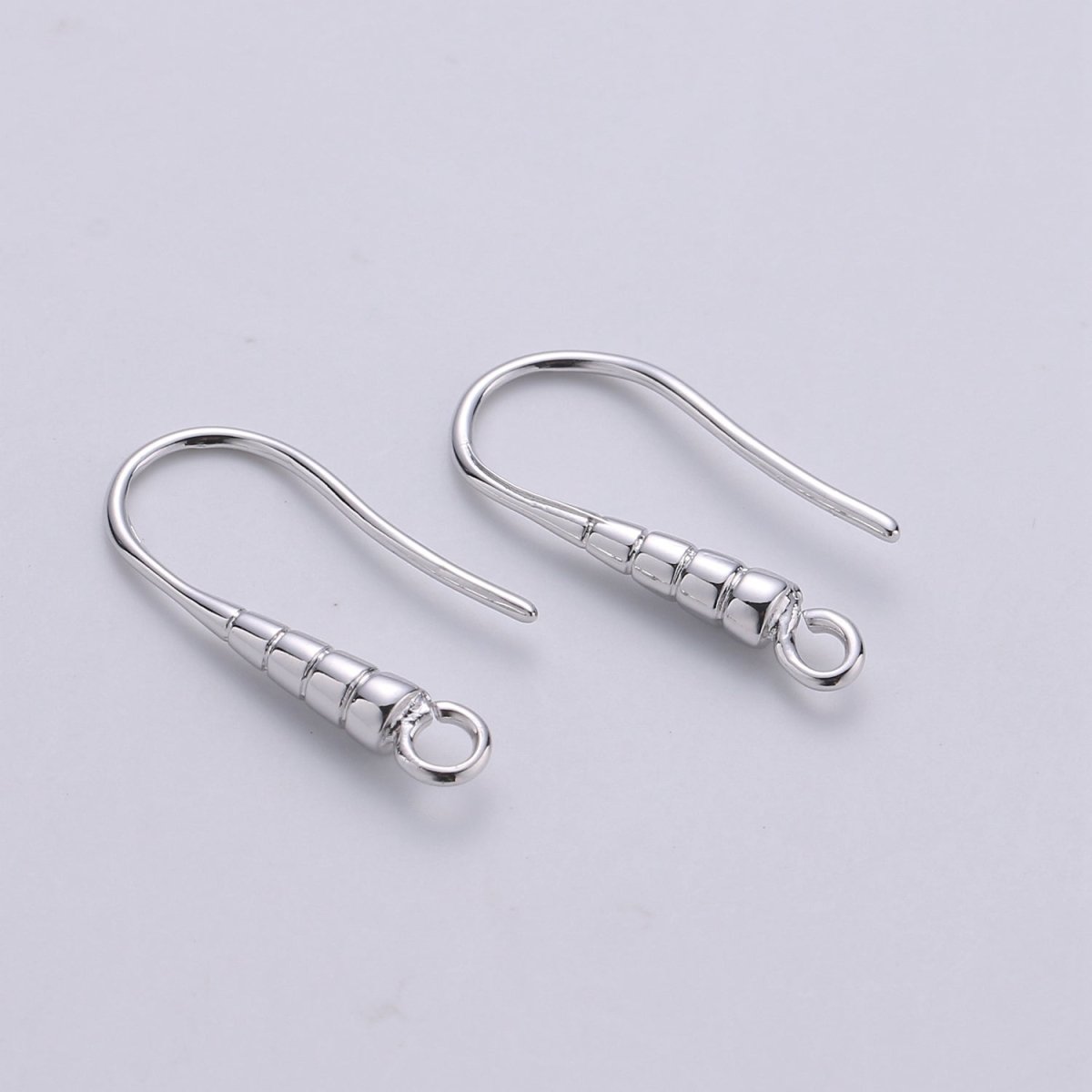 20mm Line Textured French Hook Earrings Open Loop Supply in Gold, Silver, Rose Gold K-687 - K-689