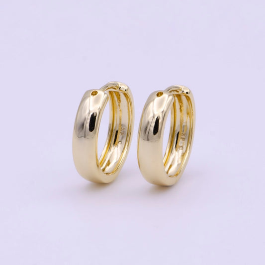 22mm Minimalist Gold Huggie Hoop Earrings | AD-167