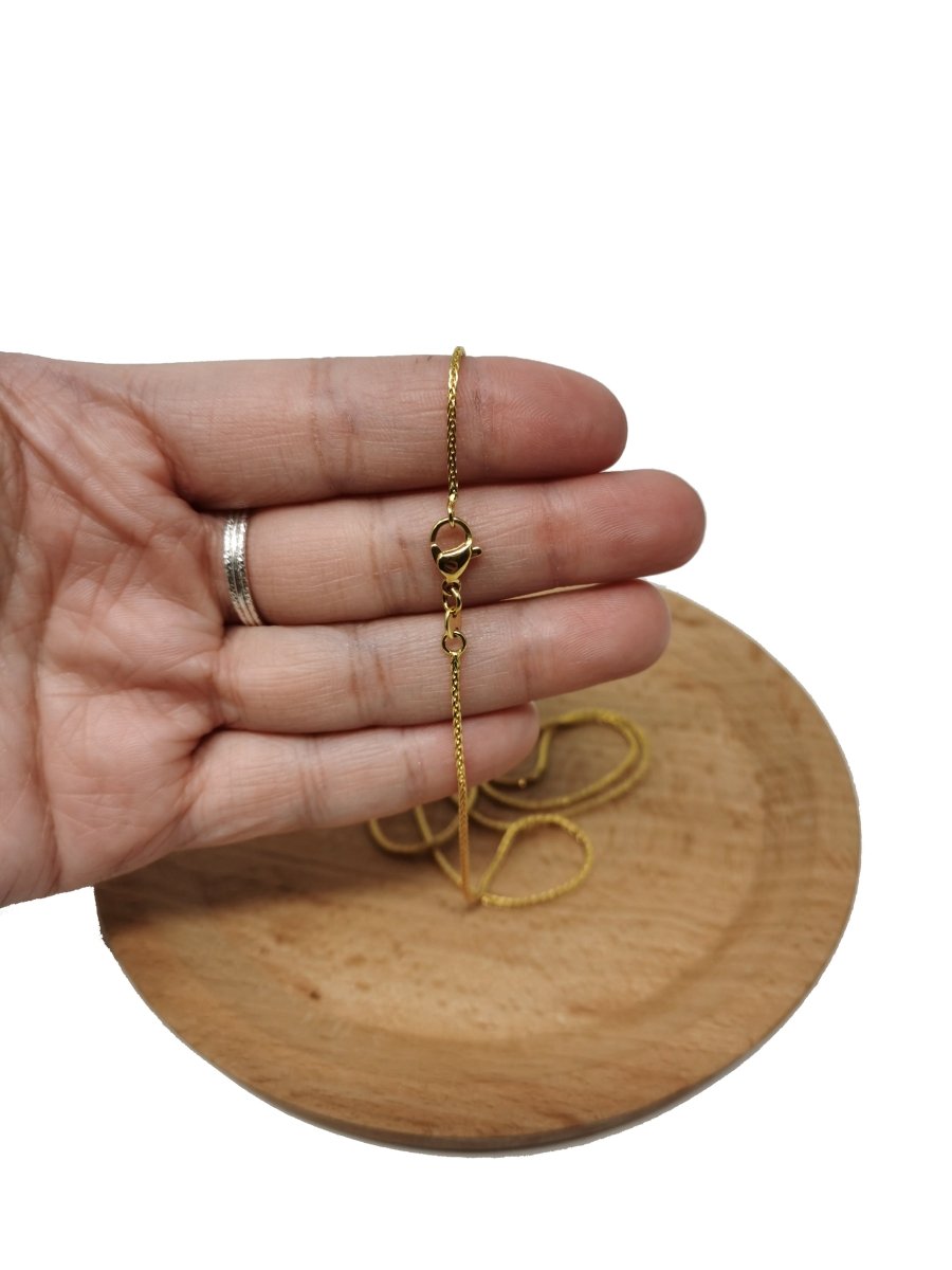 23.5 Wheat Chain Necklace, 24K Gold Plated Finished Chain, Dainty 1.3mm Wheat Necklace w/ Lobster Clasps | CN-403  Clearance Pricing