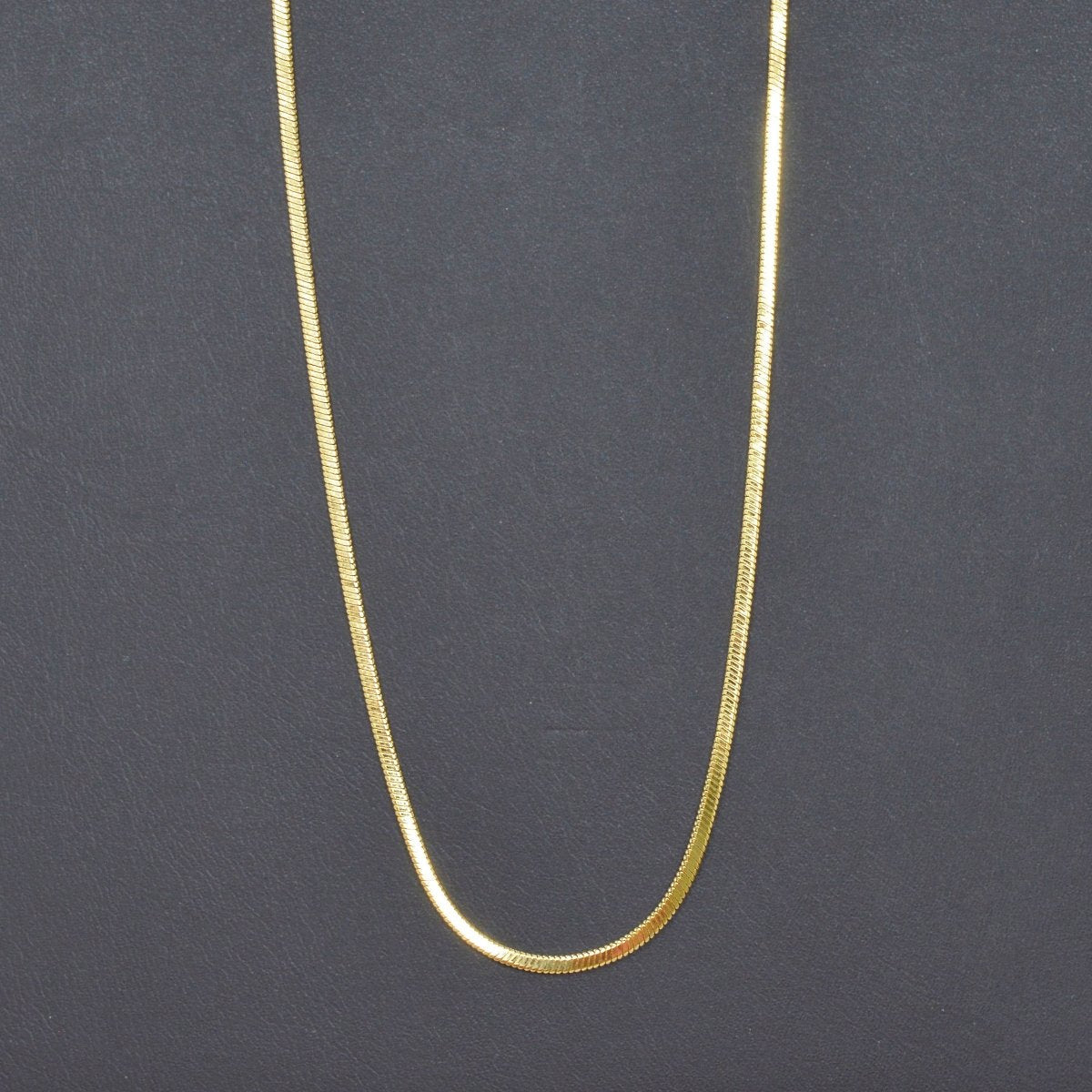 23.6 inch Omega Chain Necklace, 24K Gold Plated Omega Finished Necklace For Jewelry Making, Dainty 1.8mm Omega Necklace w/ Lobster Clasps | CN-998  Clearance Pricing
