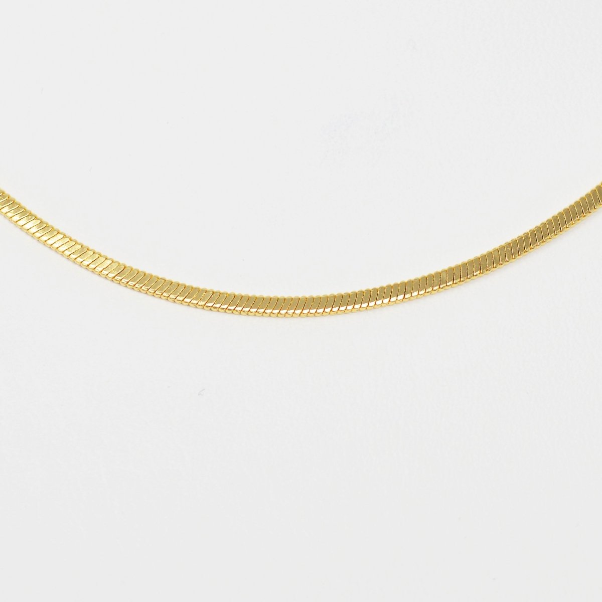 23.6 inch Omega Chain Necklace, 24K Gold Plated Omega Finished Necklace For Jewelry Making, Dainty 1.8mm Omega Necklace w/ Lobster Clasps | CN-998  Clearance Pricing