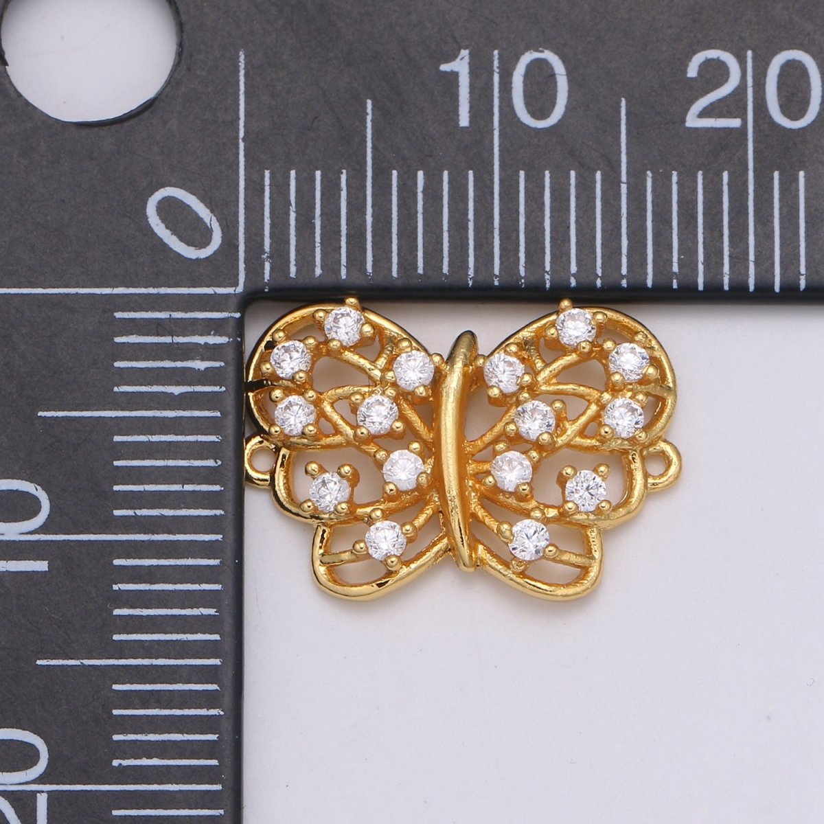 24K Cute Little Butterfly Connectors  F-565