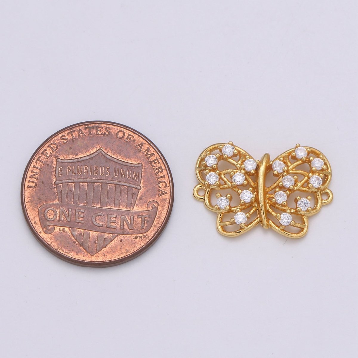 24K Cute Little Butterfly Connectors  F-565