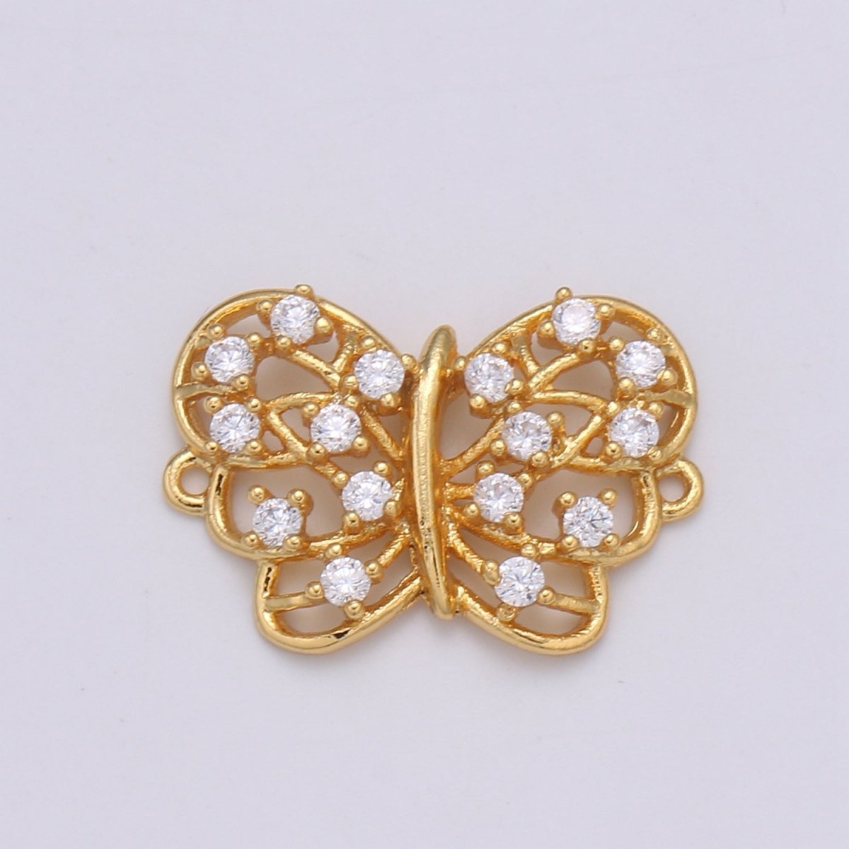 24K Cute Little Butterfly Connectors  F-565