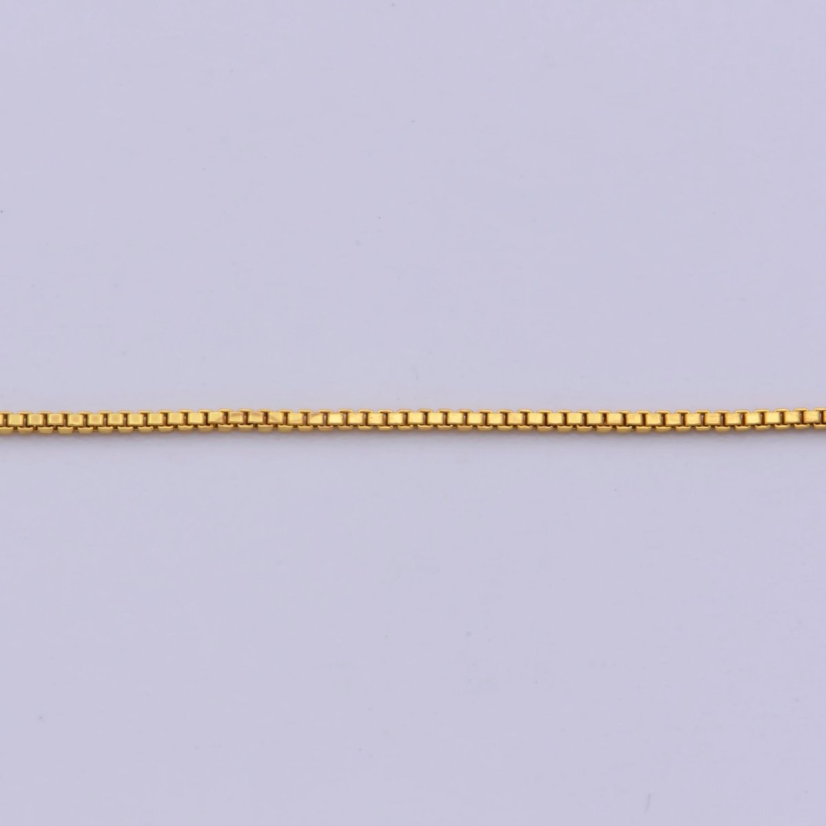24K Gold Filled 0.5mm Dainty Box 18 Inch Layering Chain Necklace w. Lobster Clasps | WA-417 Clearance Pricing